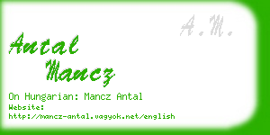 antal mancz business card